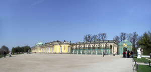 Schloss Sanssouci Panorama von oben