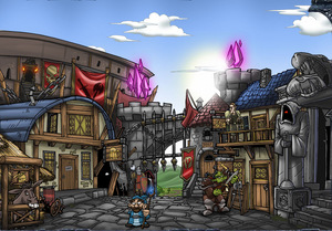 Die Stadt im Shakes & Fidget Browsergame